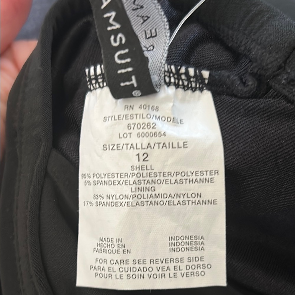 Black halter neck swim Top - Picture 5 of 5